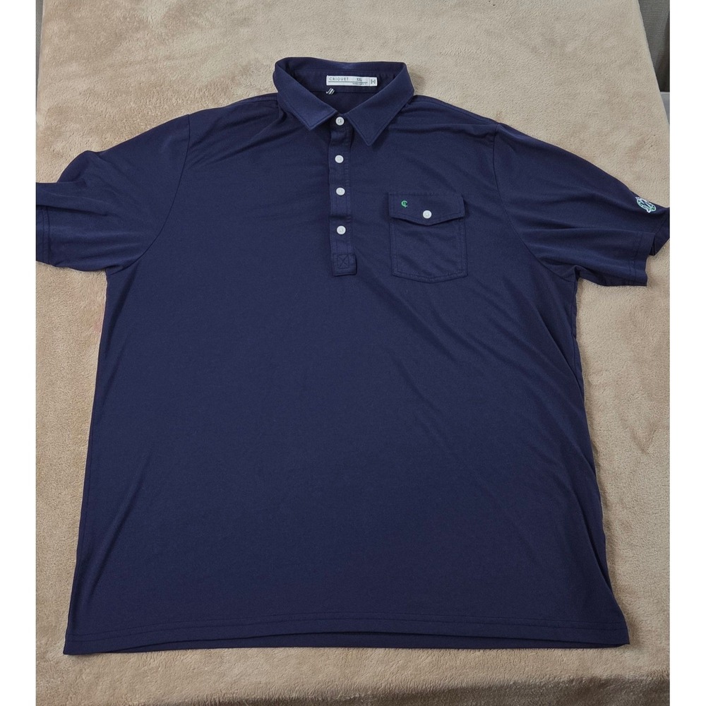Criquet Dallas Maverick Polo Golf Shirt Mens 2XL Blue pima cotton Blend S/S EUC